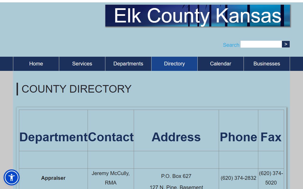 Elk County court dockets official county directory